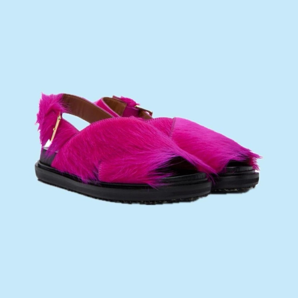 Marni Fuchsia Fussbett Sandals
